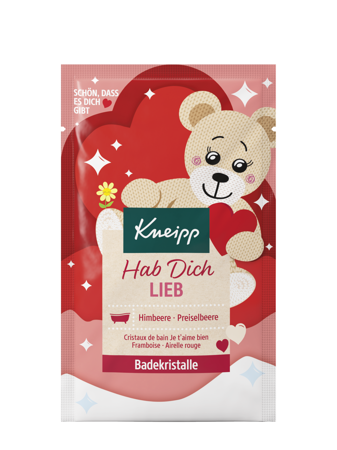 Badekristalle Hab Dich lieb - Vorderansicht