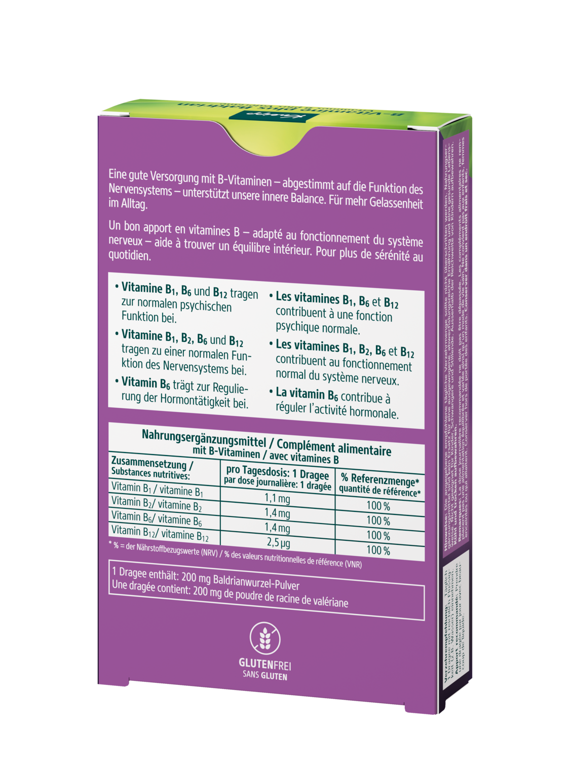 B-Vitamine plus Baldrian - R&uuml;ckansicht