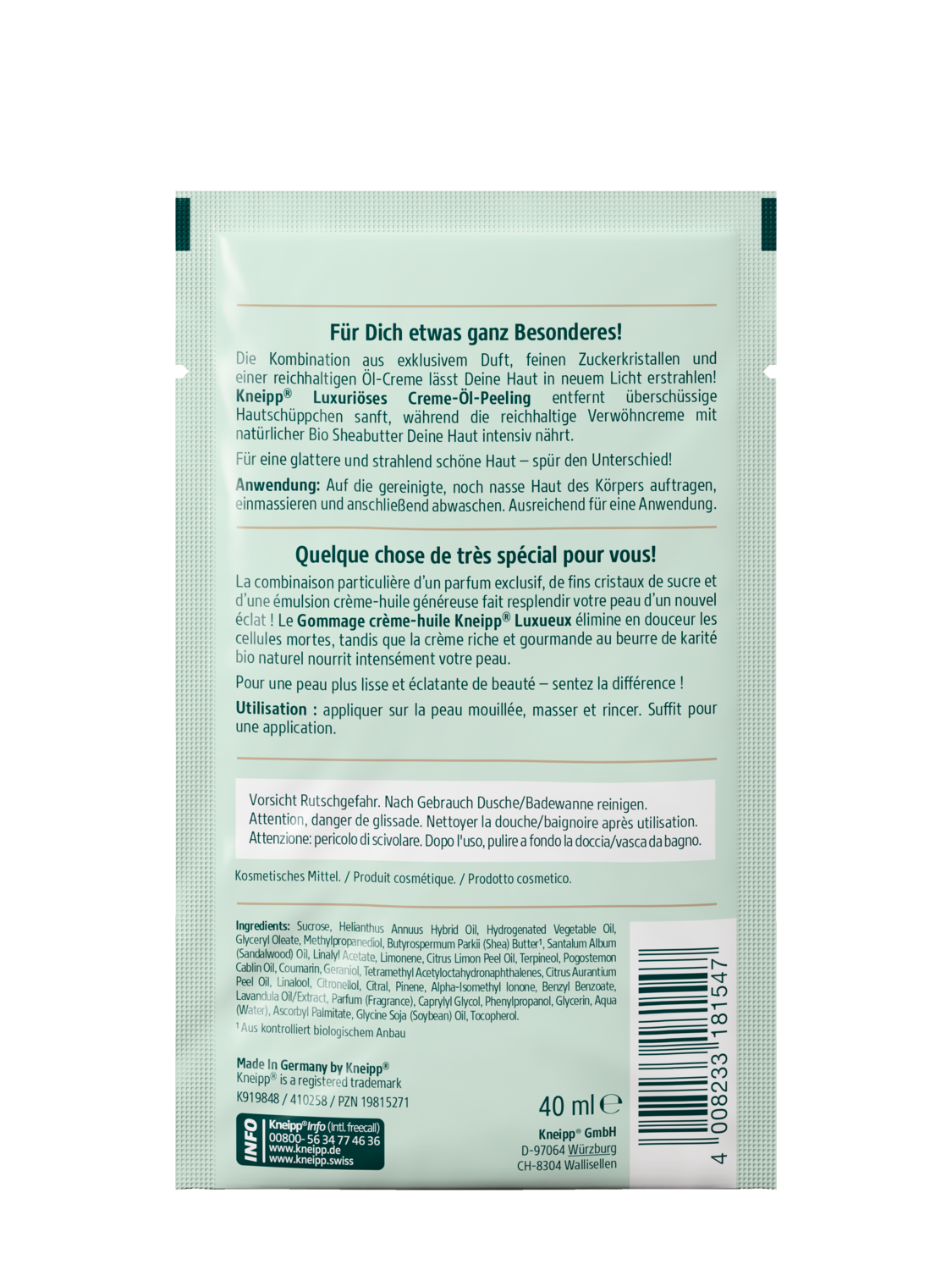 Luxuri&ouml;ses Creme-&Ouml;l-Peeling - R&uuml;ckansicht