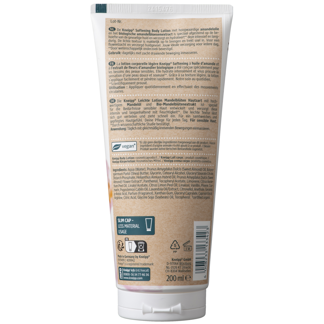 Kneipp Leichte Lotion Mandelbl&uuml;ten Hautzart - R&uuml;ckansicht