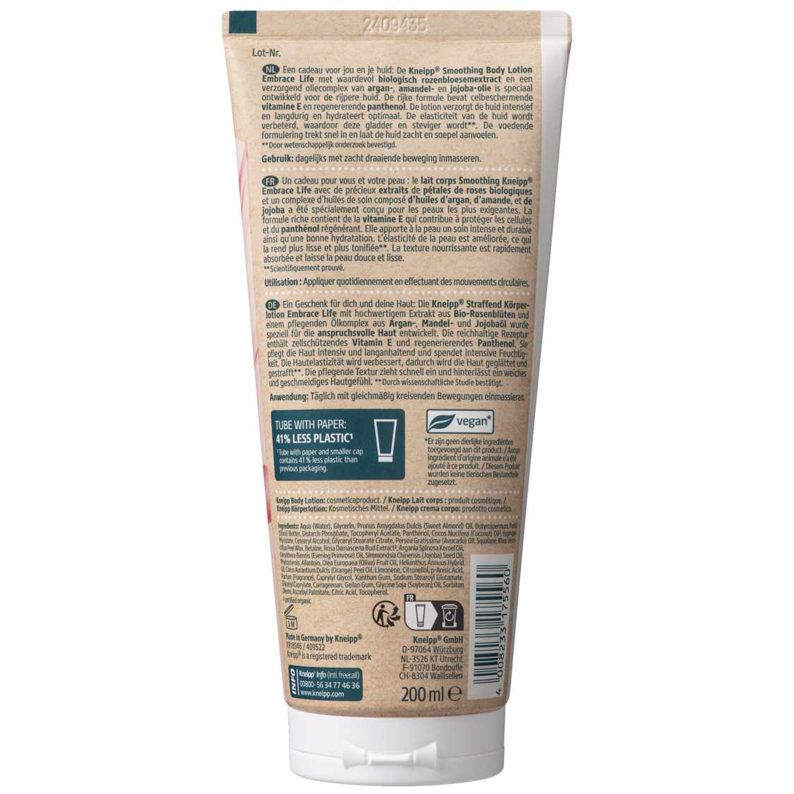 Smoothing Bodylotion Embrace Life - R&uuml;ckansicht