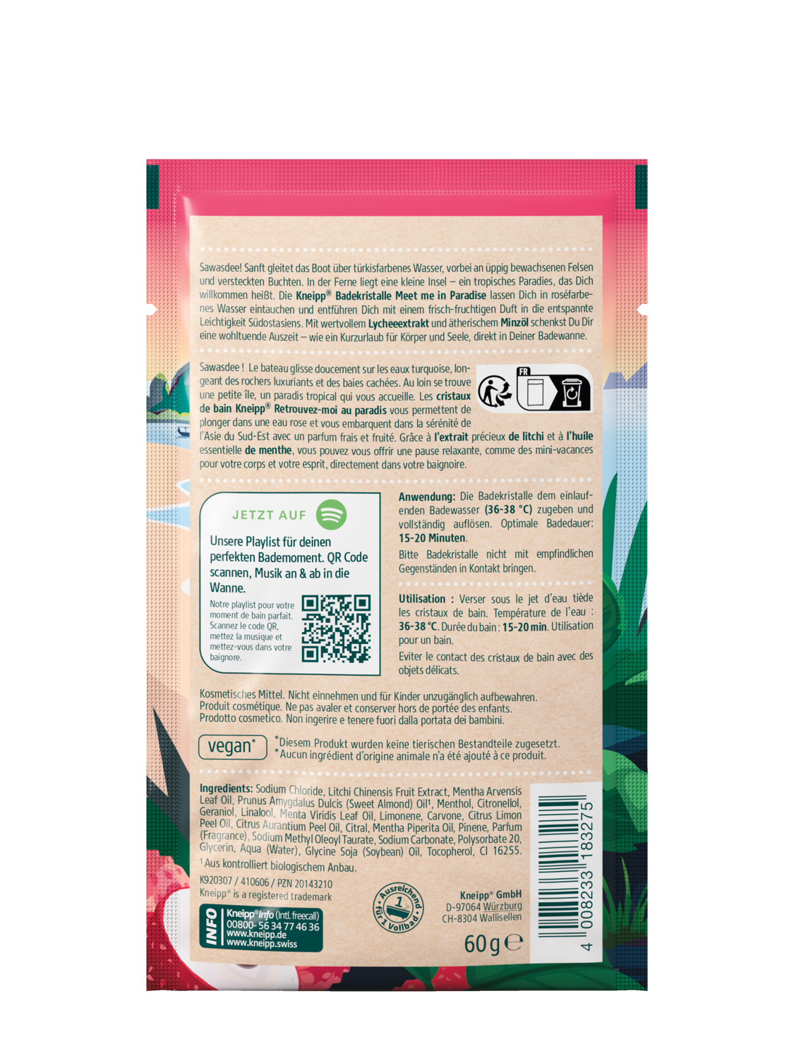 Badekristalle Meet me in Paradise - R&uuml;ckansicht