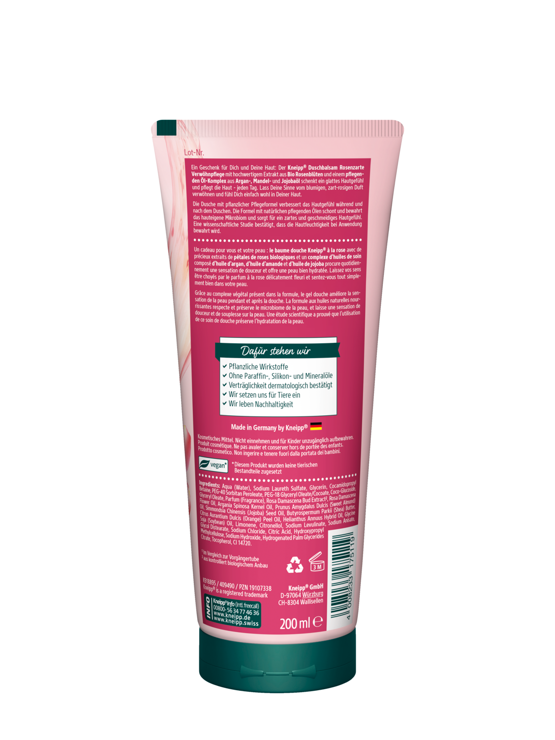 Duschbalsam Rosenzarte Verw&ouml;hnpflege - R&uuml;ckansicht