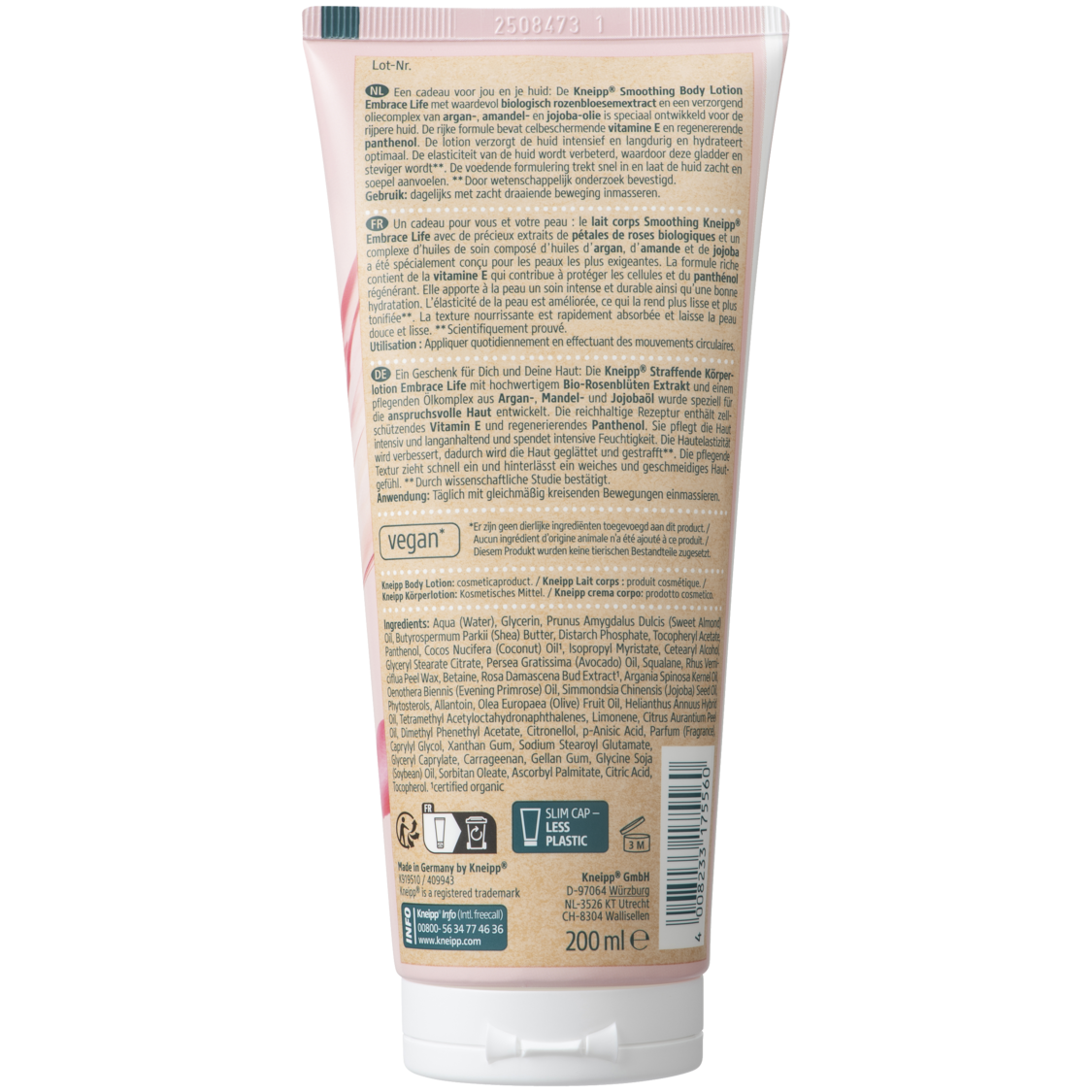 Smoothing Bodylotion Embrace Life - R&uuml;ckansicht