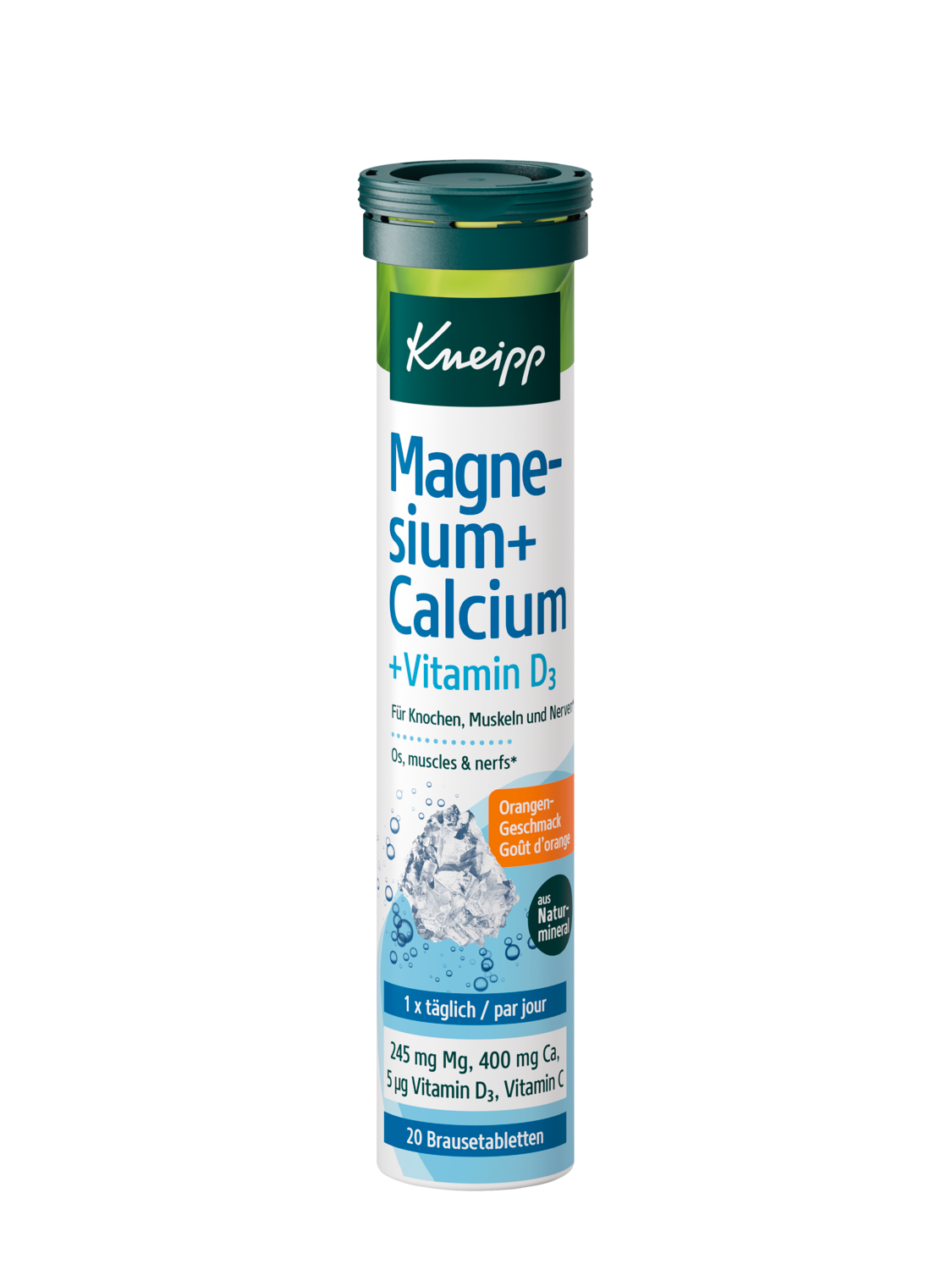 Nat&uuml;rliches Magnesium Calcium Vitamin D3 - Vorderansicht