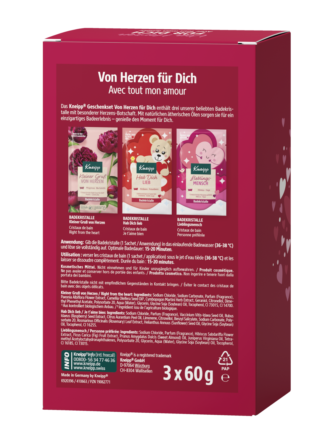 Geschenkset Von Herzen f&uuml;r Dich - R&uuml;ckansicht