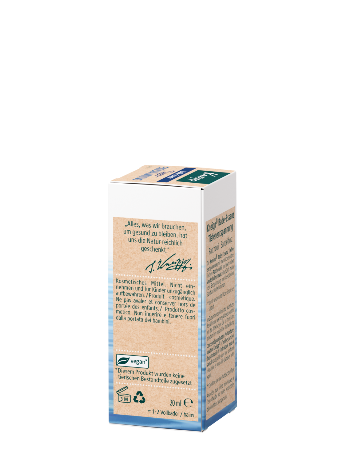 Bade-Essenz Tiefenentspannung Mini - Linke Ansicht