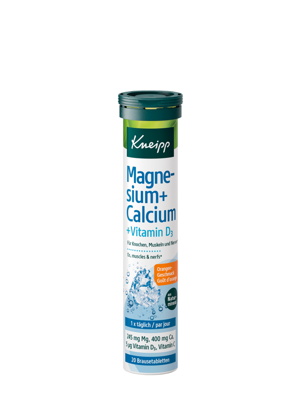 Natürliches Magnesium + Calcium + Vitamin D3
