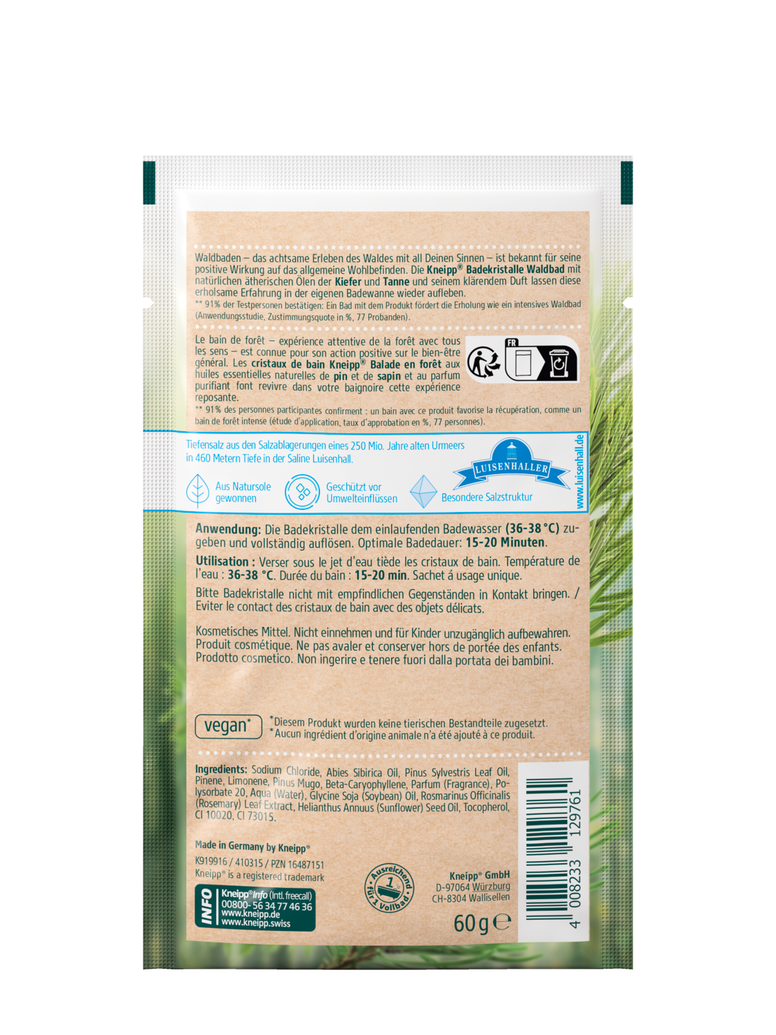 Badekristalle Waldbad - R&uuml;ckansicht