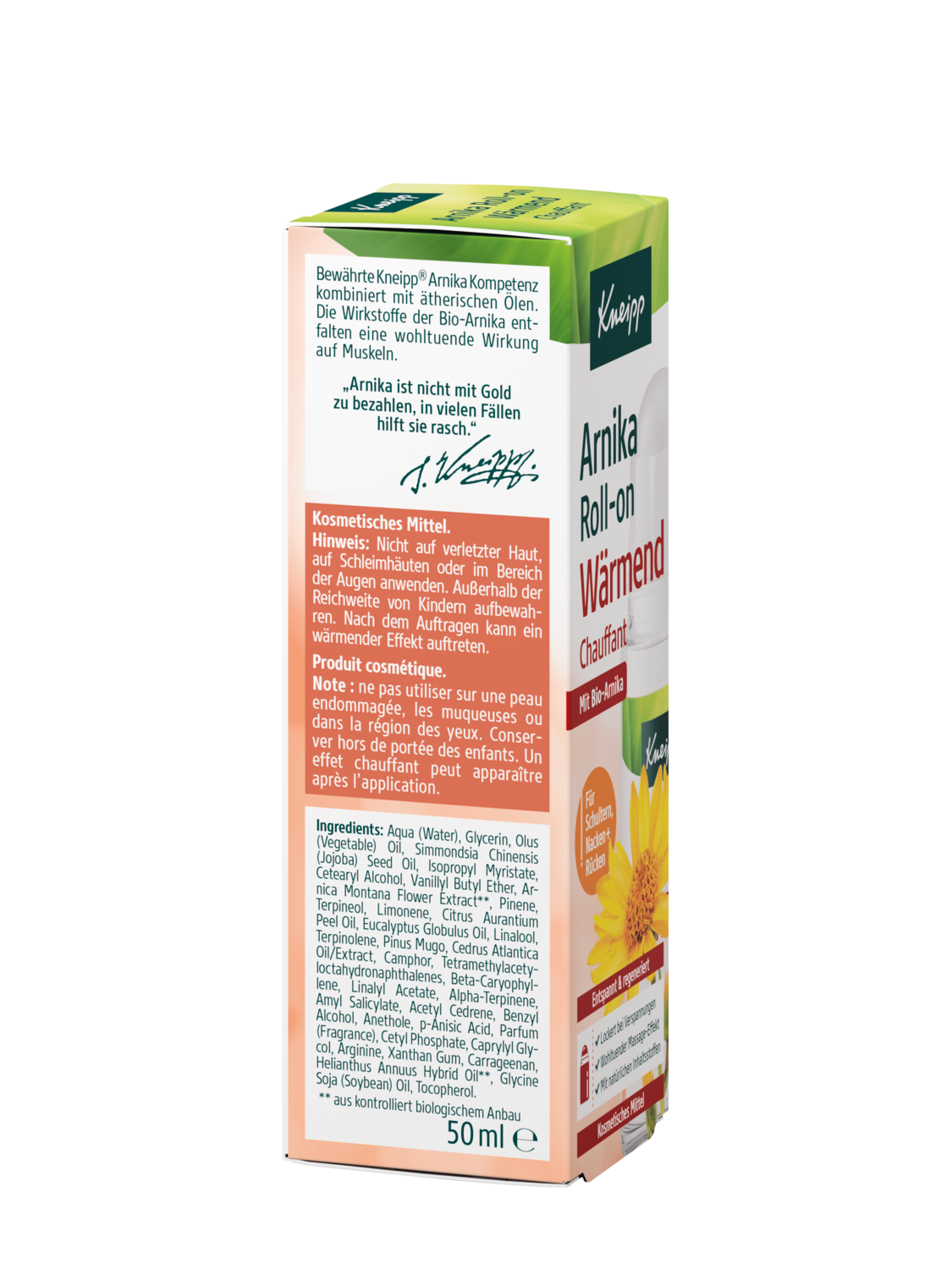 Arnika Roll-on W&auml;rmend - Rechte Ansicht