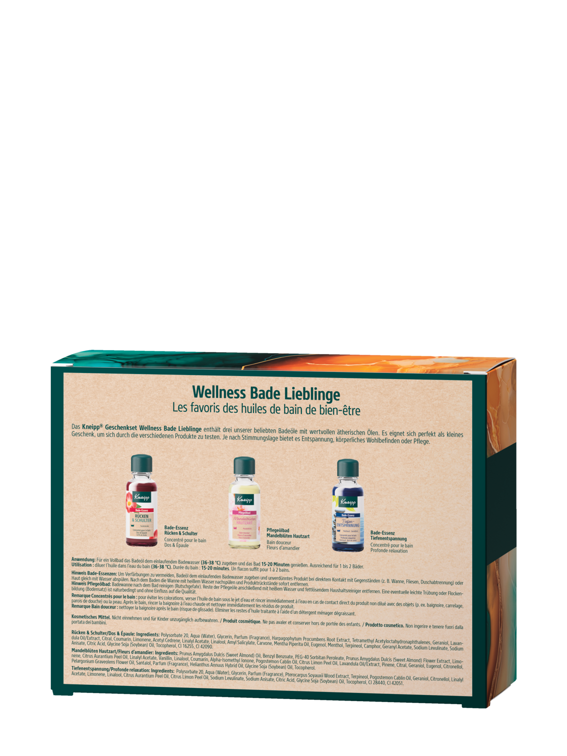 Geschenkset Wellness Bade Lieblinge - R&uuml;ckansicht