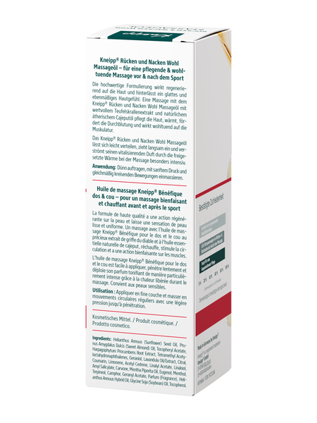 Rücken + Nacken Wohl Massageöl - Rückansicht