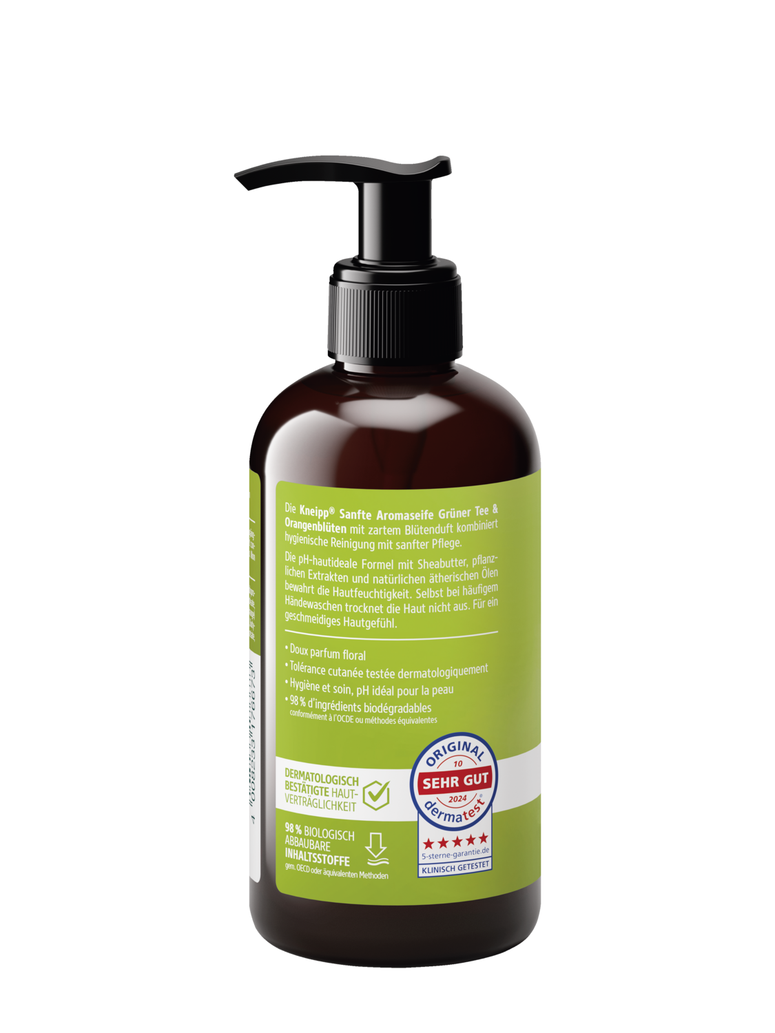 Sanfte Aromaseife Gr&uuml;ner Tee & Orangenbl&uuml;te - R&uuml;ckansicht