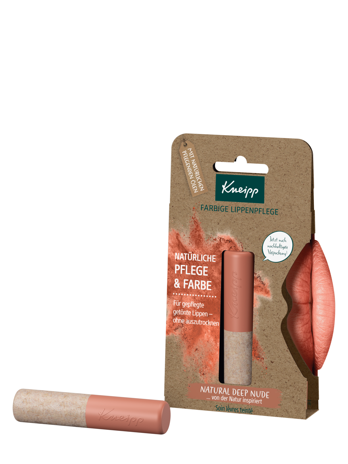 Farbige Lippenpflege Natural Deep Nude - Vorderansicht