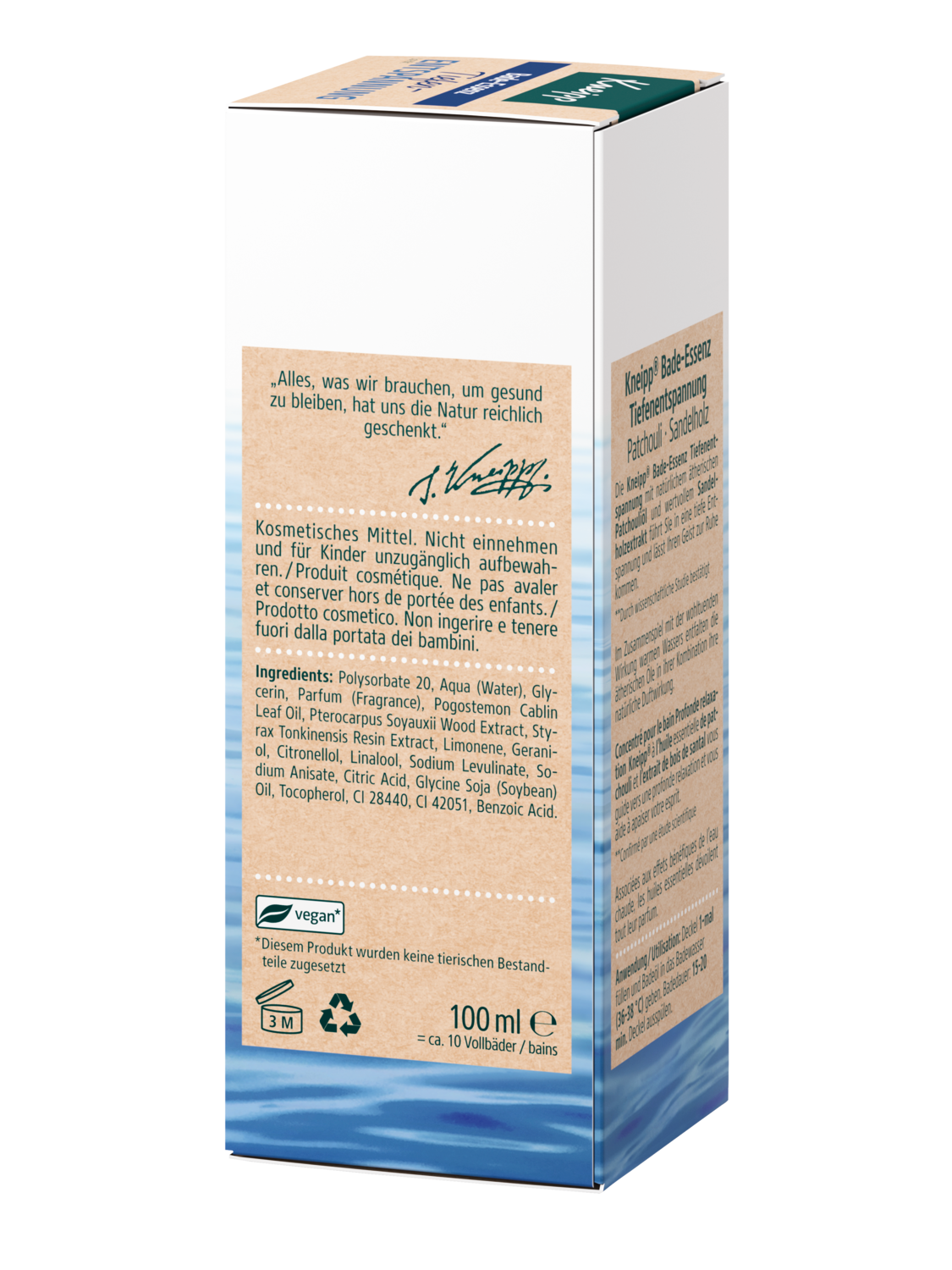 Bade-Essenz Tiefenentspannung  - Linke Ansicht