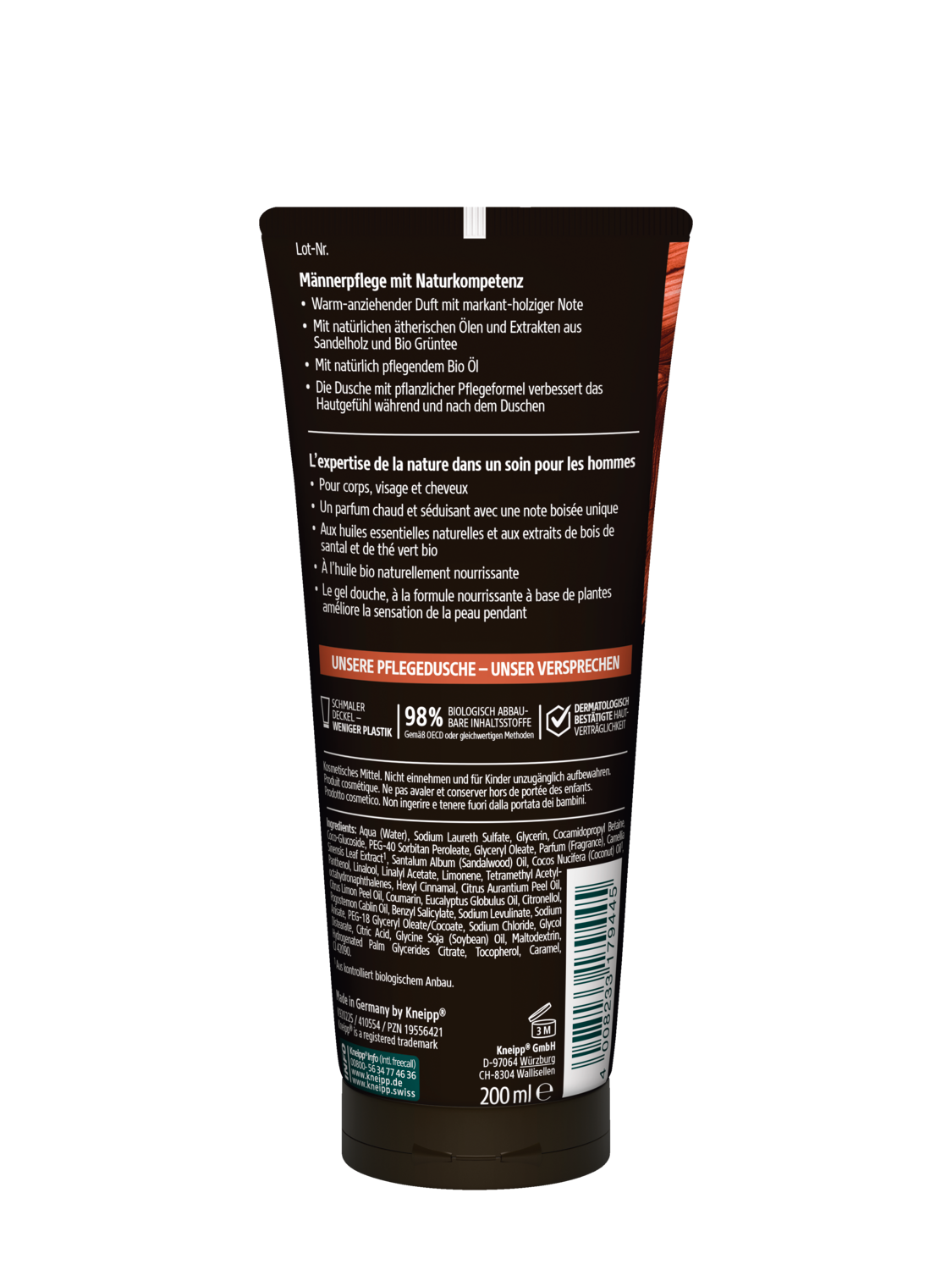 3 in 1 Pflegedusche Wild - R&uuml;ckansicht