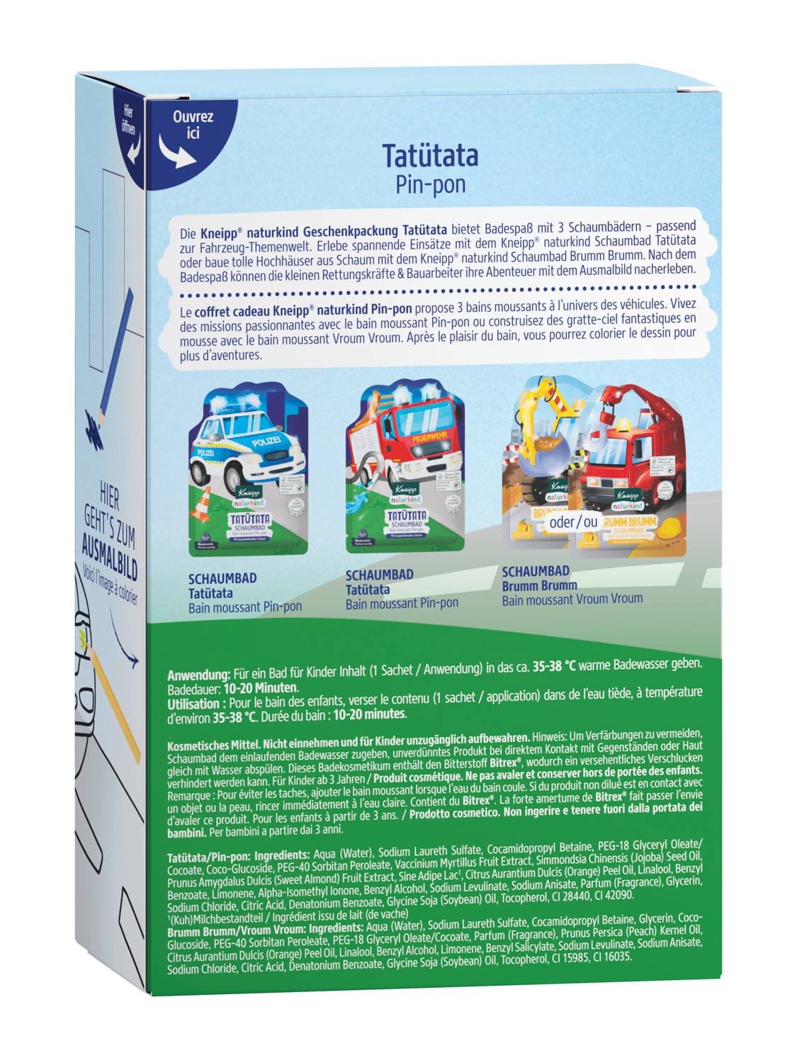 Naturkind Geschenkset Tat&uuml;tata - R&uuml;ckansicht