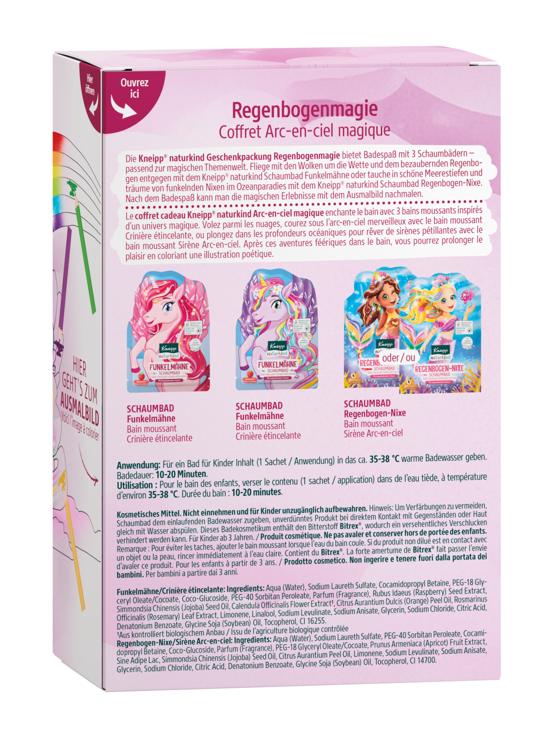 Naturkind Geschenkset Regenbogenmagie - R&uuml;ckansicht