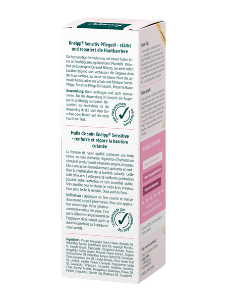 Sensitiv Pflegeöl - Rückansicht