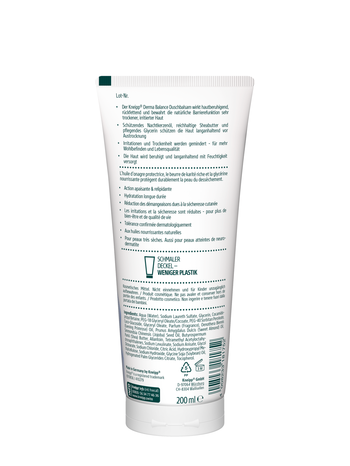 Derma Balance Duschbalsam - R&uuml;ckansicht