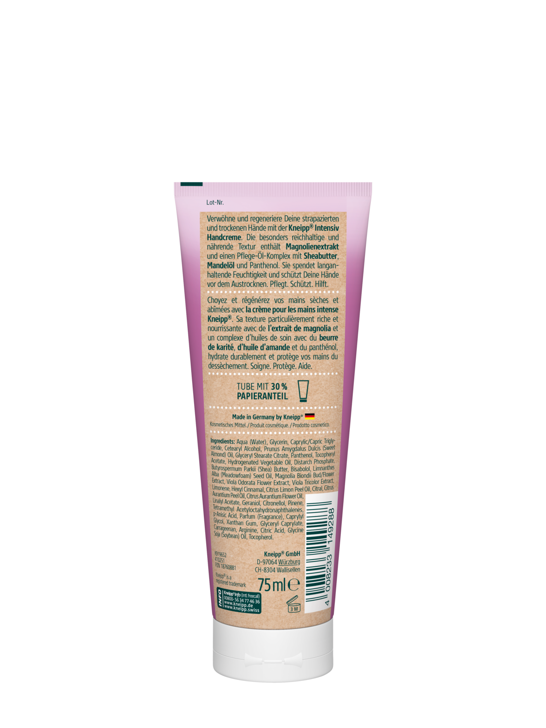Intensiv Handcreme - R&uuml;ckansicht