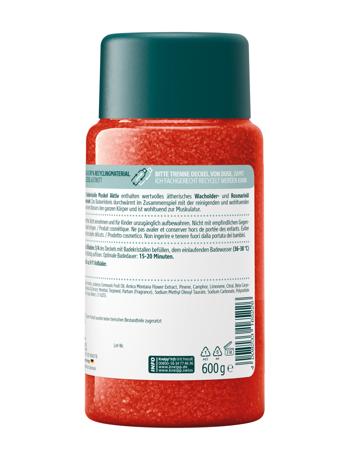 Badekristalle Muskel Aktiv - R&uuml;ckansicht