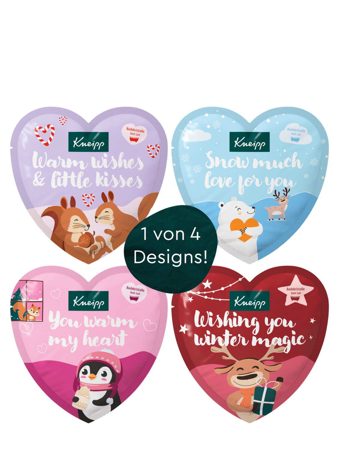 Badekristalle Herzensbotschaft - Vorderansicht