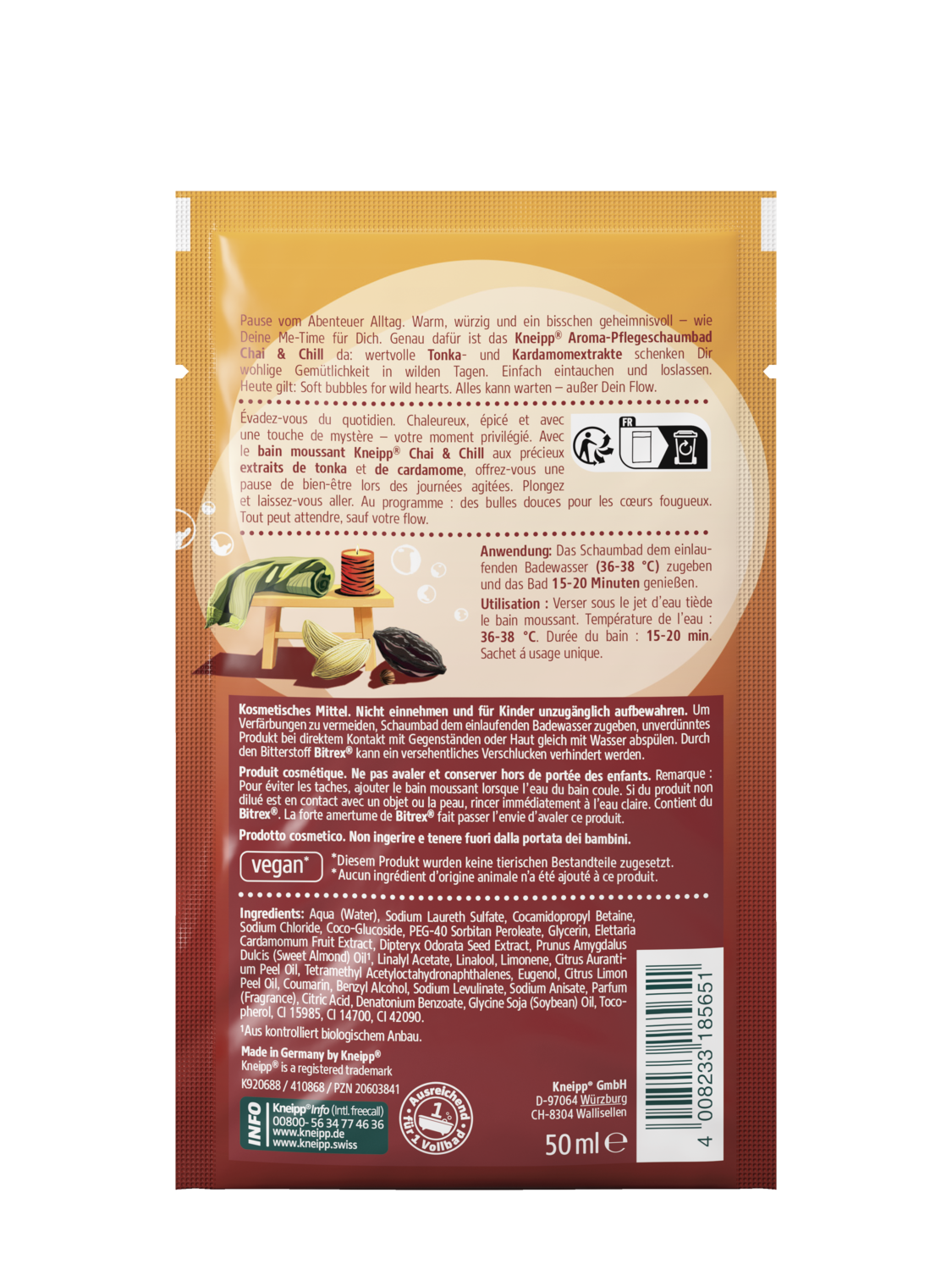 Aroma-Pflegeschaumbad Chai & Chill - R&uuml;ckansicht