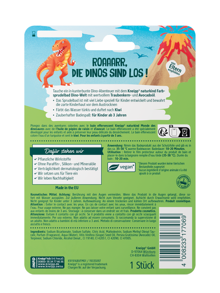 Naturkind Farbsprudelbad Dinowelt - Rückansicht