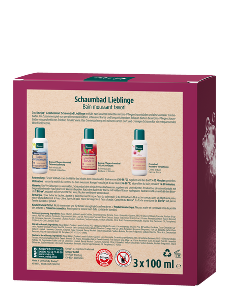 Geschenkset Schaumbad Lieblinge - Rückansicht