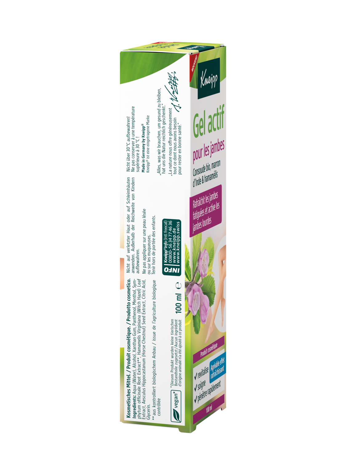 Aktiv Gel f&uuml;r Beine - Linke Ansicht