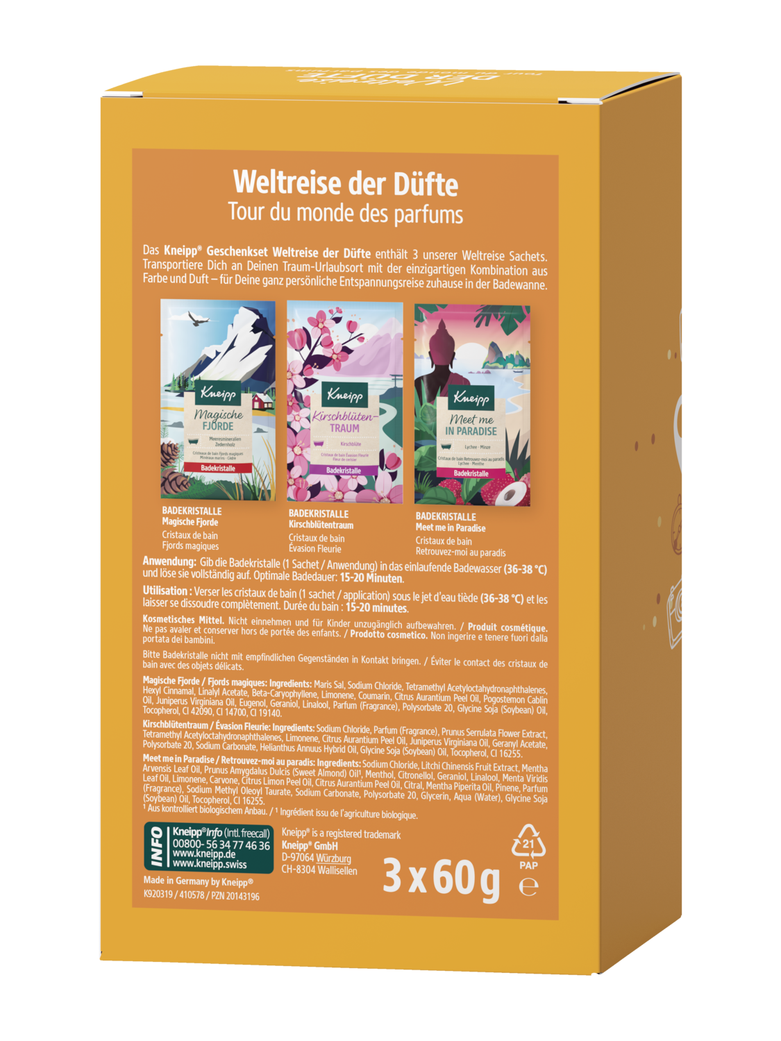 Geschenkset Weltreise der D&uuml;fte - R&uuml;ckansicht