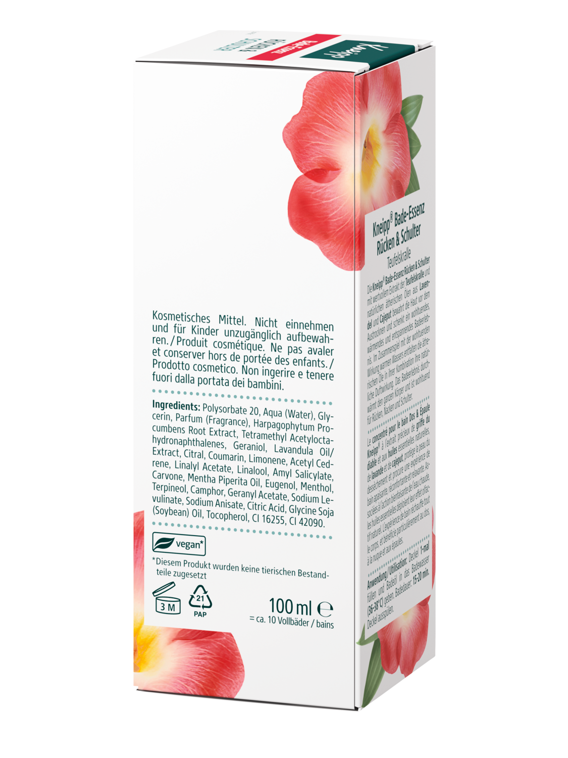 Bade-Essenz R&uuml;cken + Schulter - Linke Ansicht