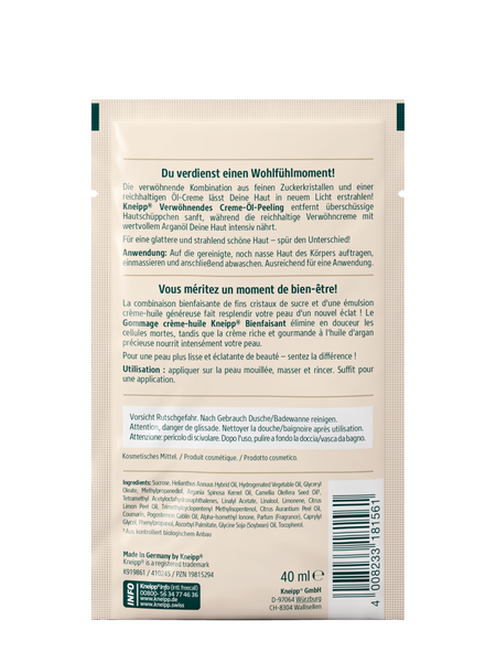 Verwöhnendes Creme Öl Peeling - Rückansicht