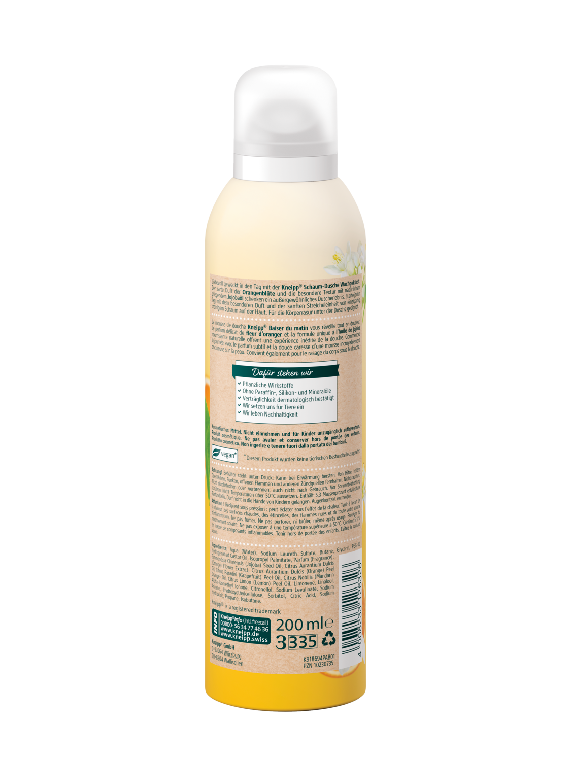 Schaum-Dusche Wachgek&uuml;sst - R&uuml;ckansicht