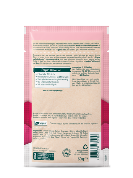 Badekristalle Lieblingsmensch - Rückansicht