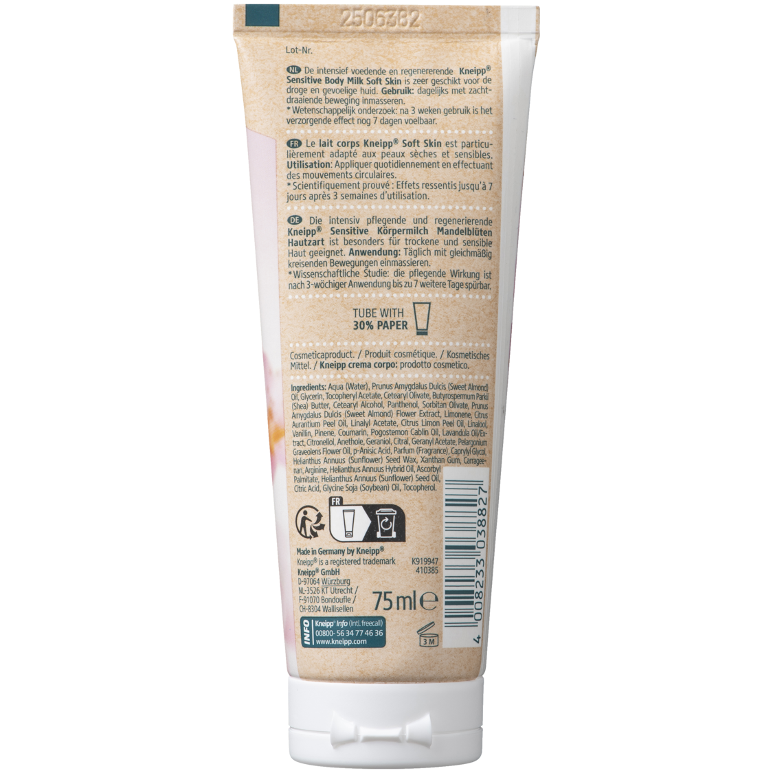 K&ouml;rpermilch Mandelbl&uuml;te Sensitive Mini - R&uuml;ckansicht