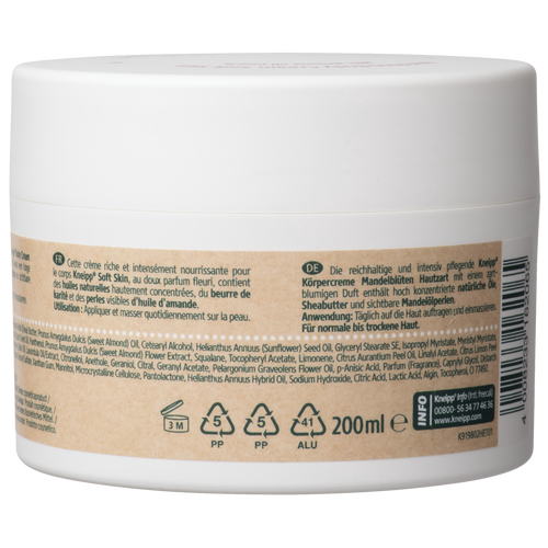 Nourishing Body Cream Soft Skin mit Mandelölperlen - Rückansicht