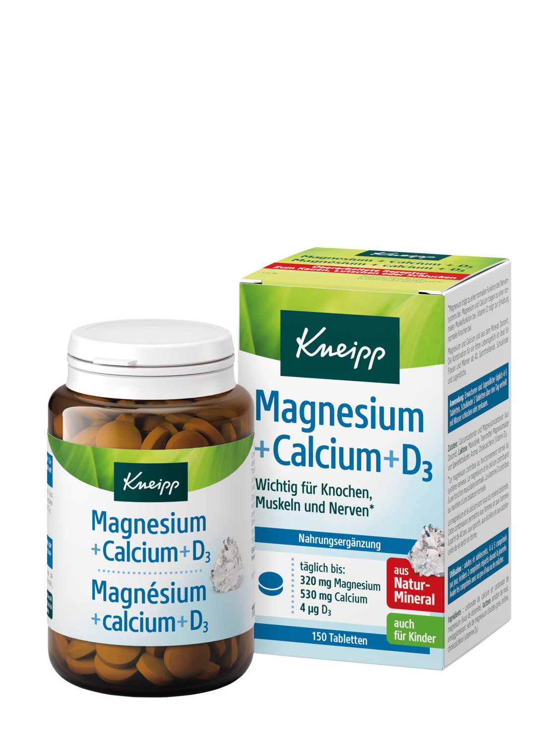 Magnesium + Calcium + Vitamin D3 - Vorderansicht