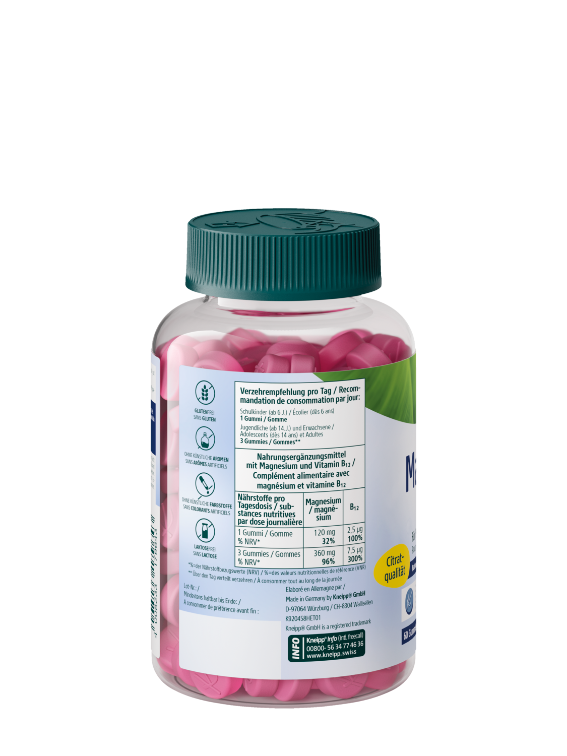 Magnesium + B12 Energy Gummies - R&uuml;ckansicht