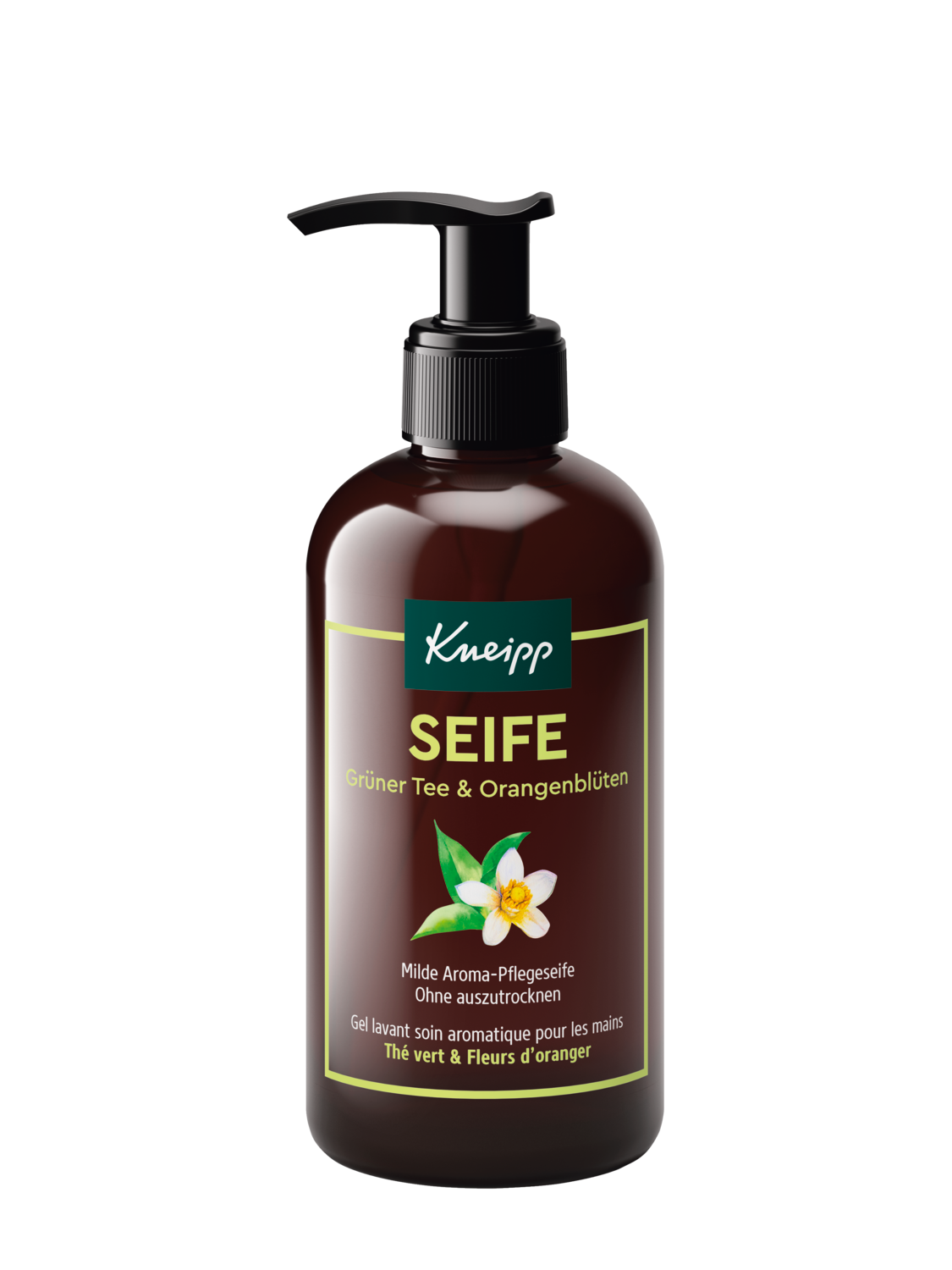 Milde Aroma-Pflegeseife Gr&uuml;ner Tee & Orangenbl&uuml;ten - Vorderansicht