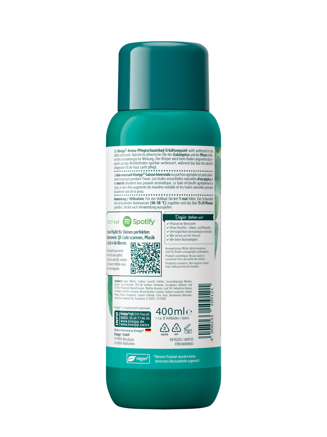 Aroma-Pflegeschaumbad Erk&auml;ltungszeit - R&uuml;ckansicht