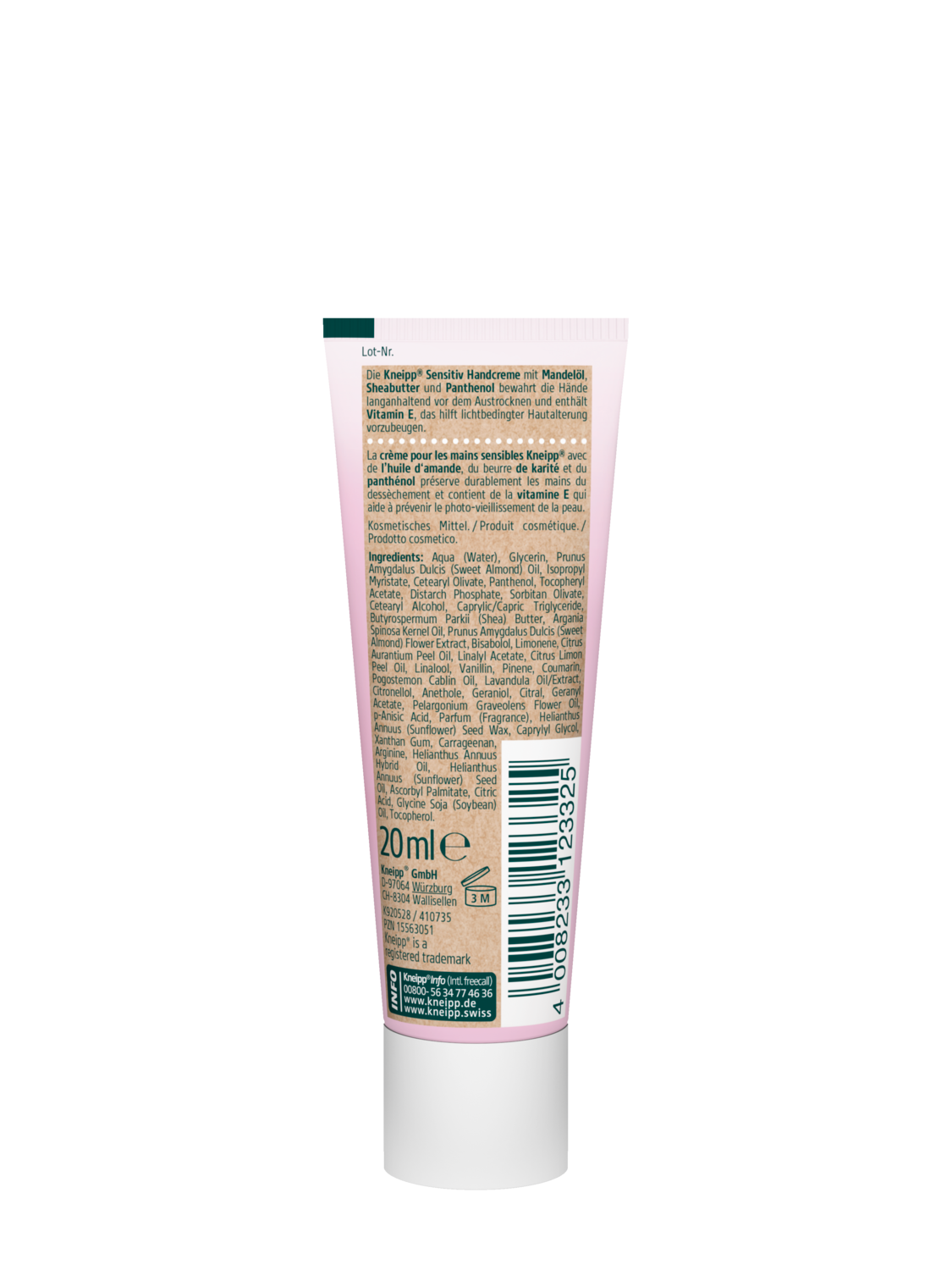 Sensitiv Handcreme - R&uuml;ckansicht