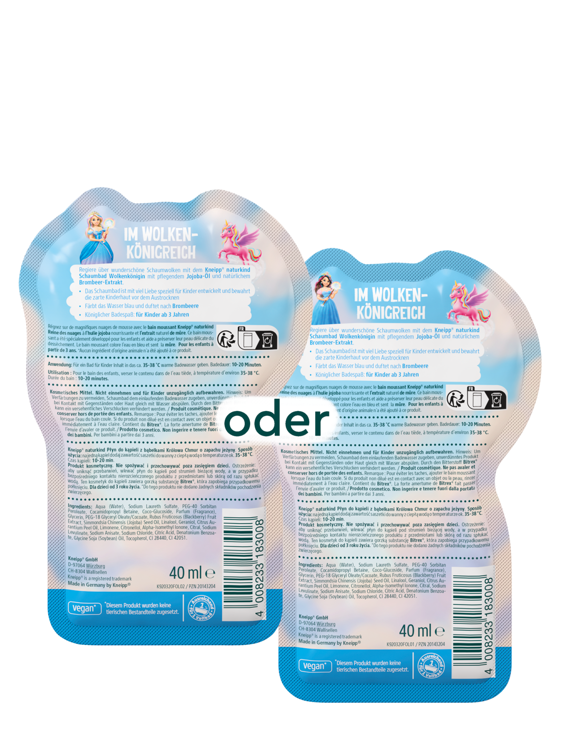 naturkind Schaumbad Wolkenk&ouml;nigin - R&uuml;ckansicht