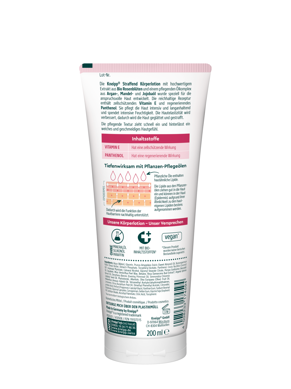 Kneipp K&ouml;rperlotion Straffend - R&uuml;ckansicht