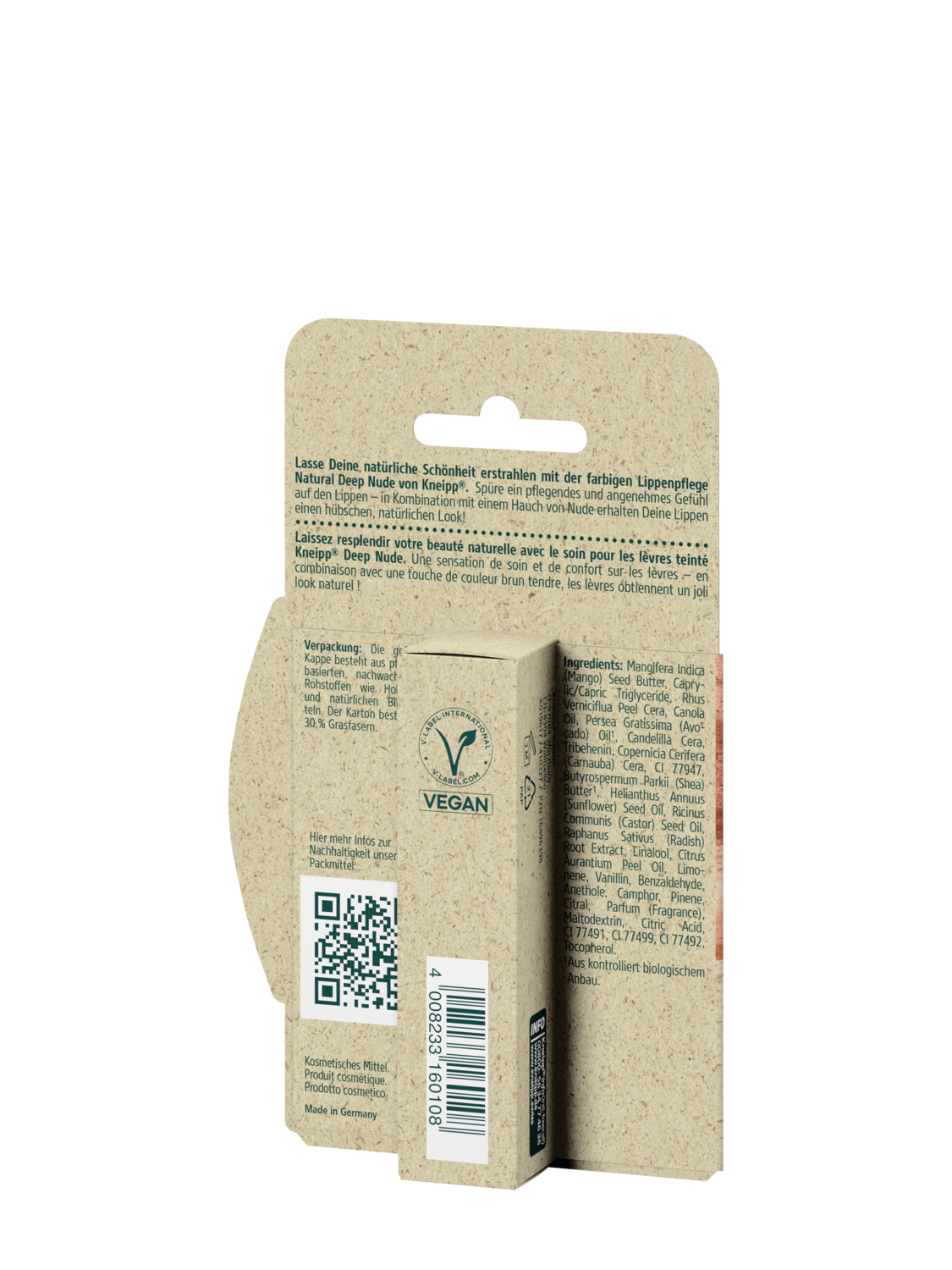 Farbige Lippenpflege Natural Deep Nude - R&uuml;ckansicht