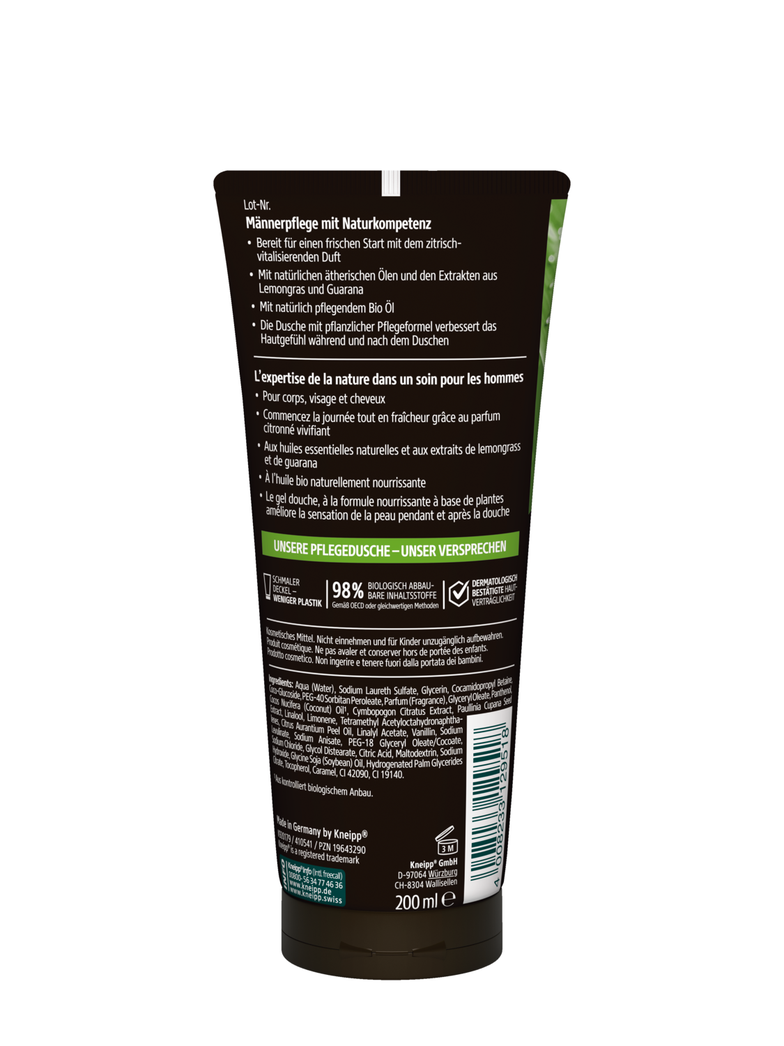 Kneipp 3 in 1 Dusche Startklar - R&uuml;ckansicht