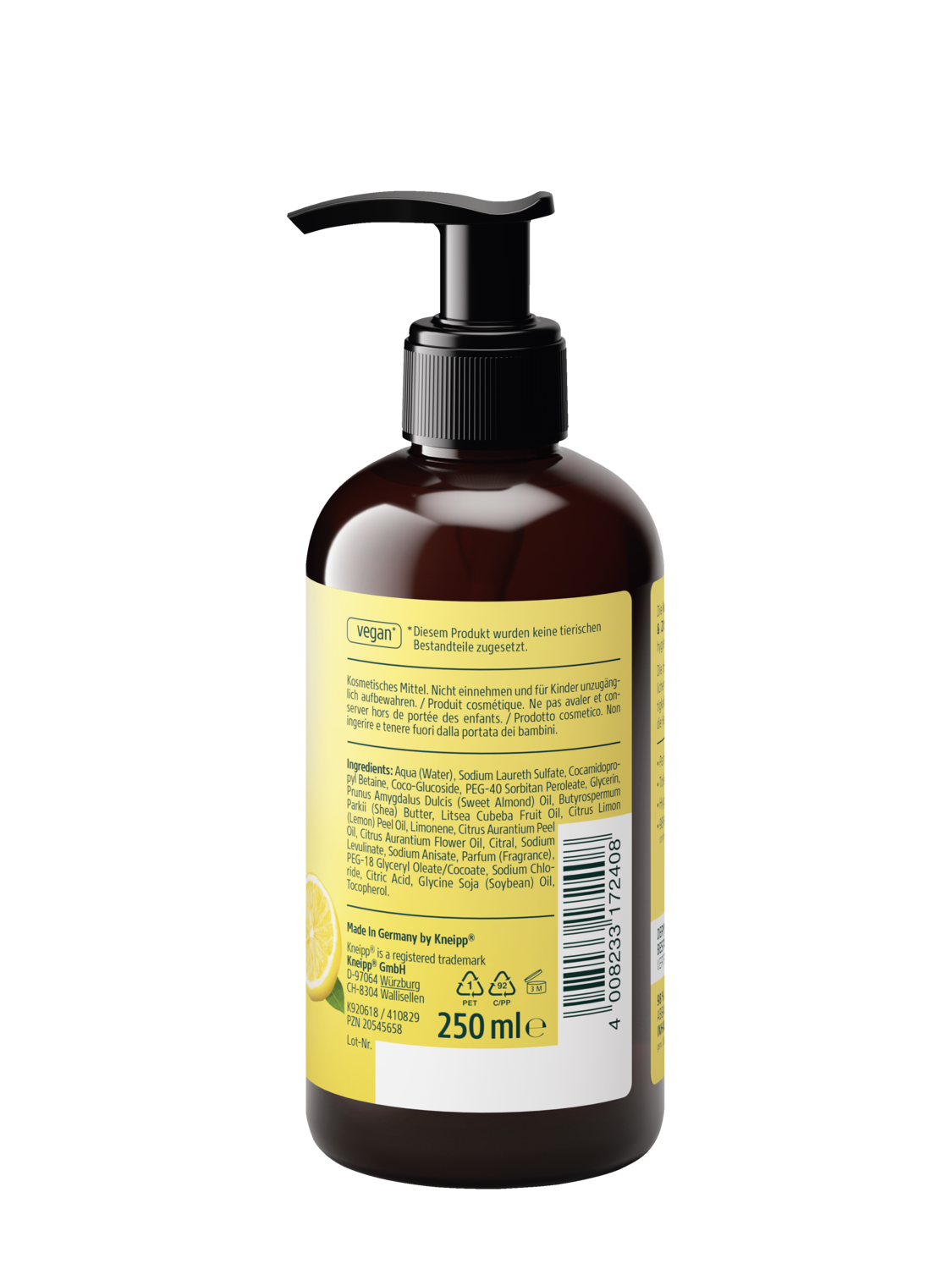 Zitrische Aromaseife Litsea Cubeba & Zitrone - Rechte Ansicht