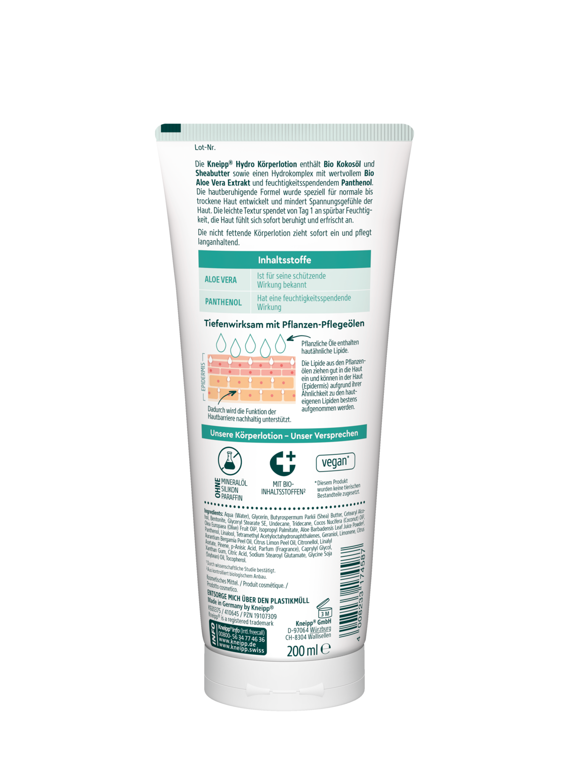 Kneipp K&ouml;rperlotion Hydro - R&uuml;ckansicht