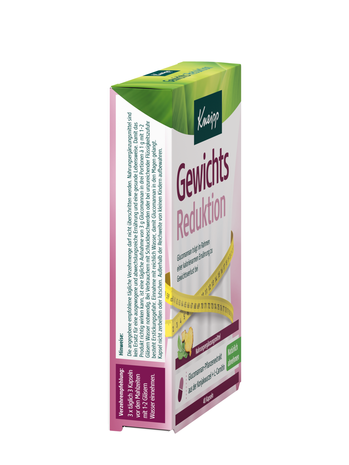 KNEIPP Gewichts Reduktion 40 Kapseln - Rechte Ansicht